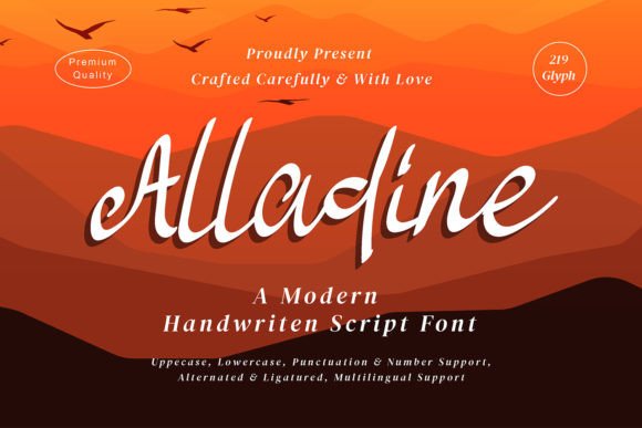 Alladine Brings Handwritten Elegance to Editorial Design