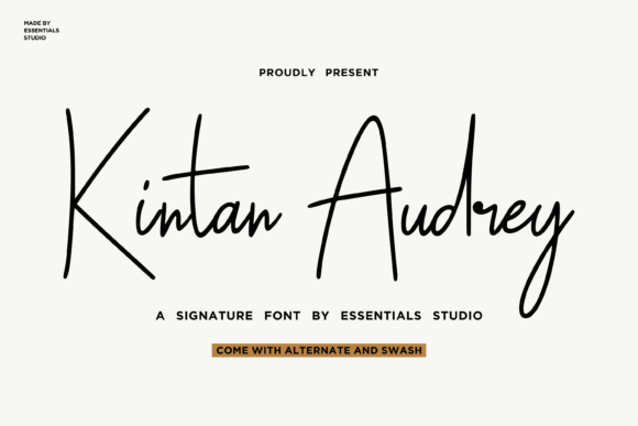 Kintan Audrey: A Handwritten Font for Crafters and Product Makers