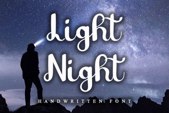 Light Night Font: A Handwritten Typeface for Charming Handmade Products