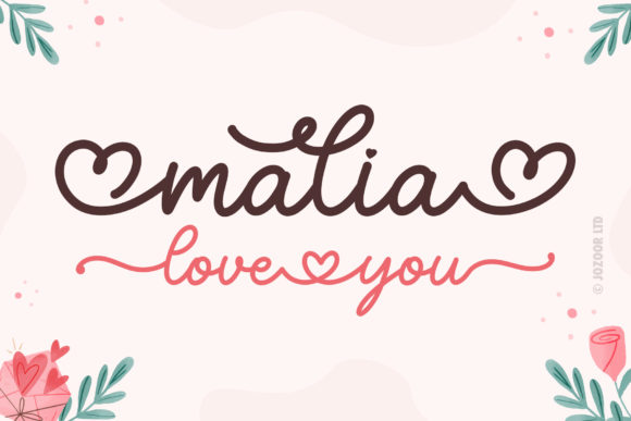 Malia Love You: A Handwritten Script Font for Editorial Design