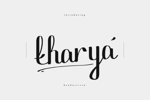 Tharya: A Handwritten Font for Editorial Design and Publishing